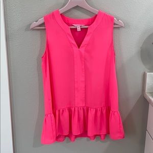 Lilly Pulitzer Hot Pink V neck